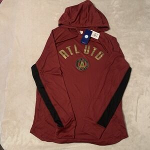 Atlanta United MLS Red/Black Size M Men's Long Sleeve with Hoodie Soccer